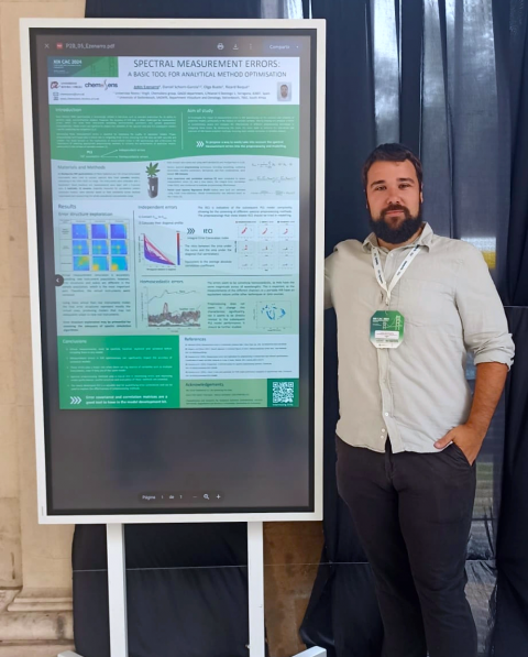 El Grup participa en la XIX Chemometrics in Analytical Chemistry Conference, CAC 2024